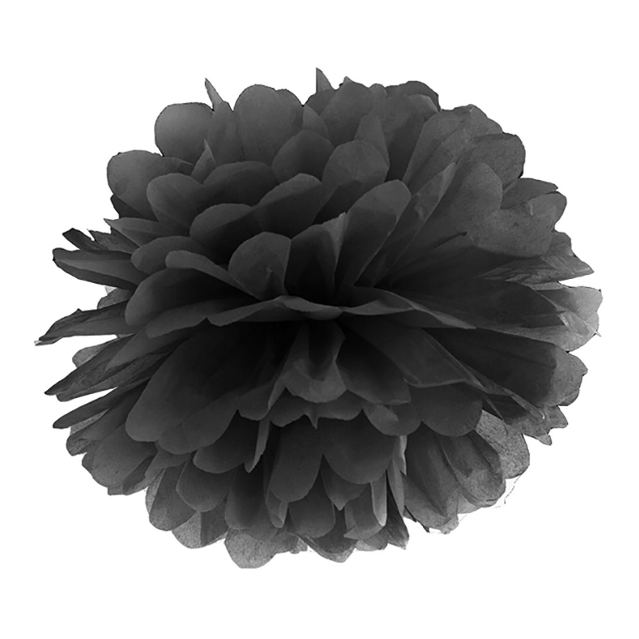 Pompom musta, 15cm