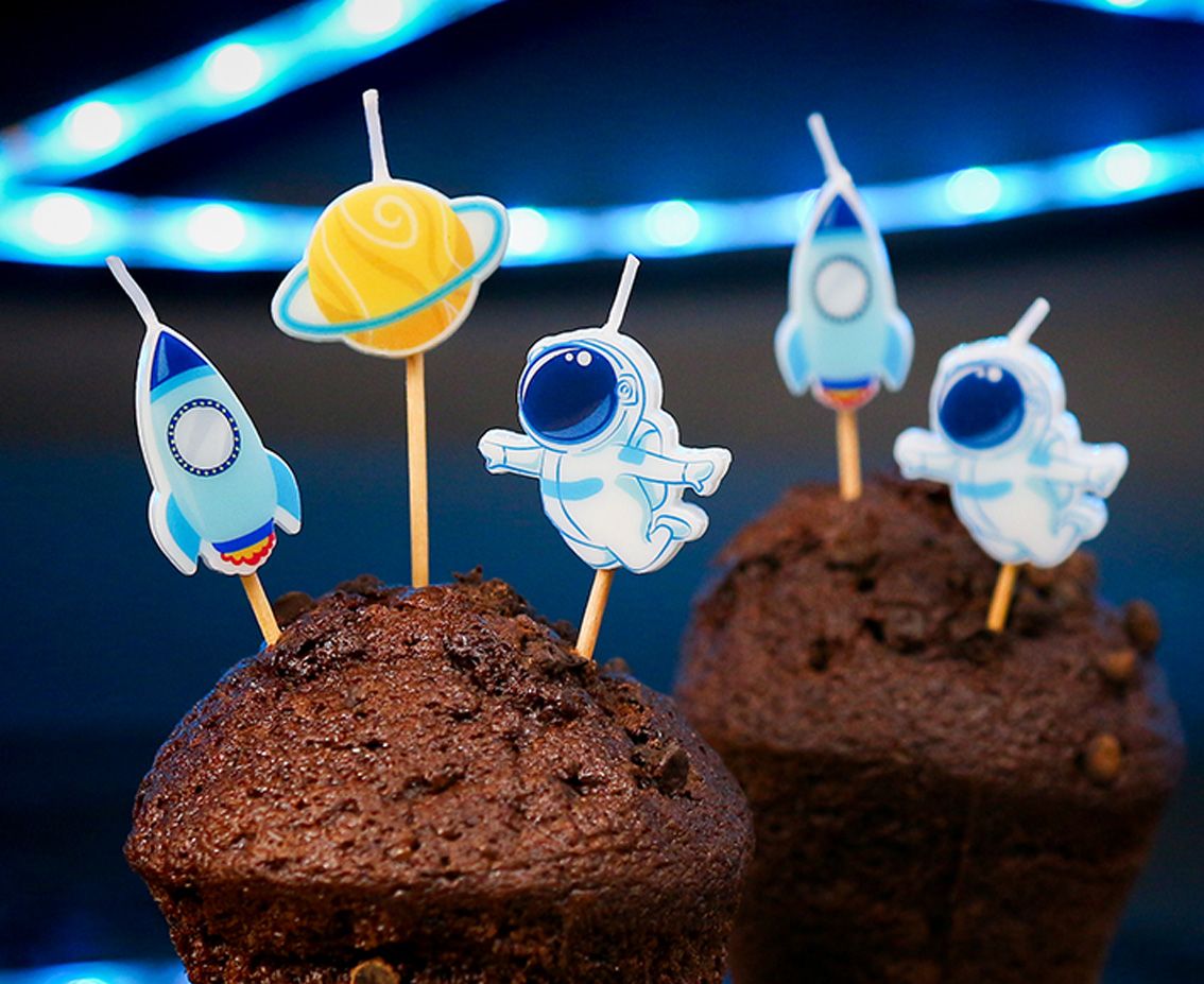 Kakkukynttilät space 5kpl - Image 2