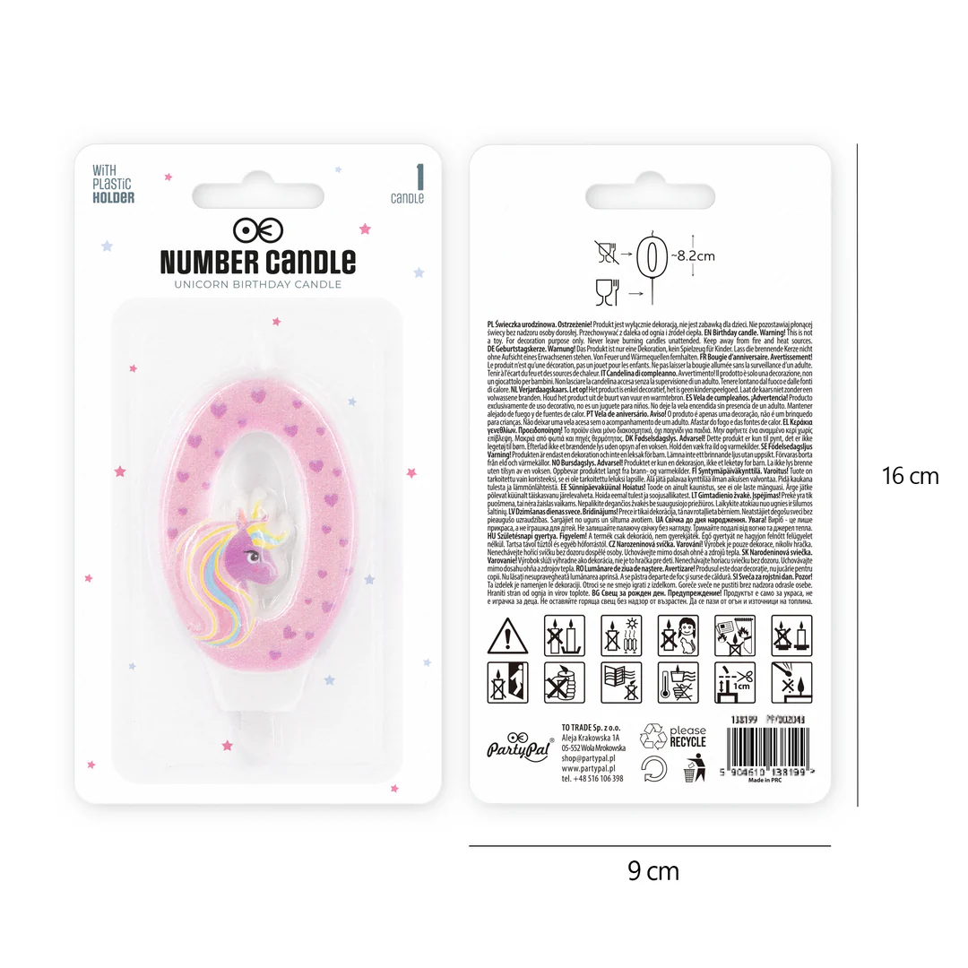Numerokynttilä 0 yksisarvinen - Image 3