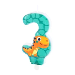 Numerokynttilä 3 dino