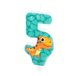 Numerokynttilä 5 dino