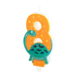 Numerokynttilä 8 dino
