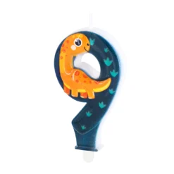 Numerokynttilä 9 dino