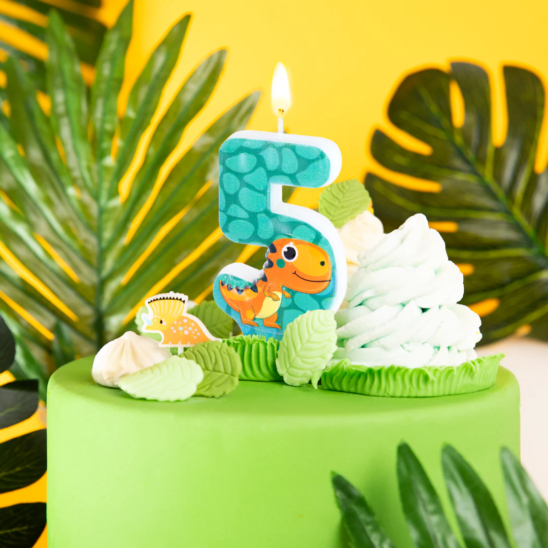 Numerokynttilä 5 dino - Image 2