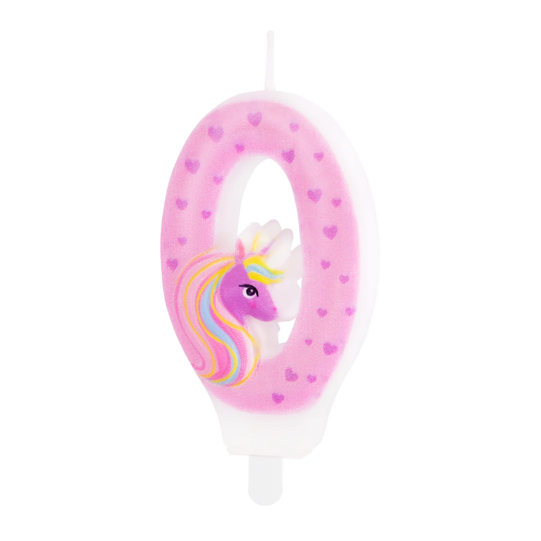 Numerokynttilä 0 yksisarvinen