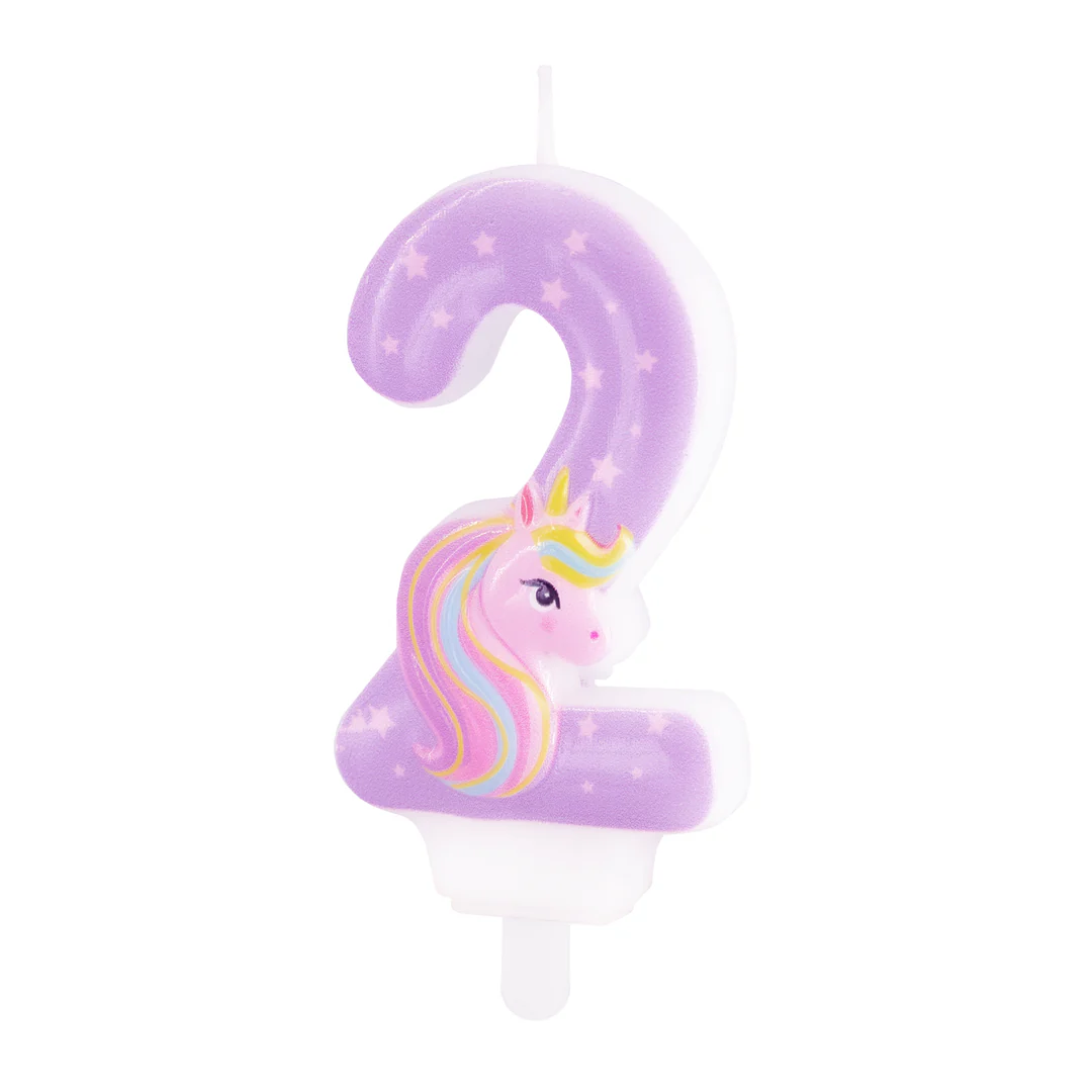 Numerokynttilä 2 yksisarvinen