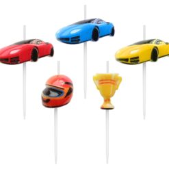 Kakkukynttilät car racing 5kpl