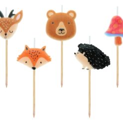 Kakkukynttilät, metsän eläimet, 5kpl