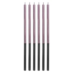 Pitkät kakkukynttilät lila 6kpl