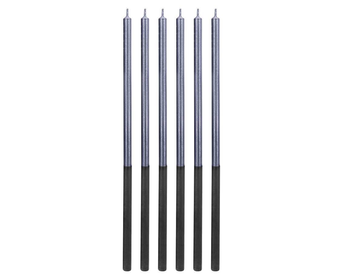 Pitkät kakkukynttilät sin. 6kpl