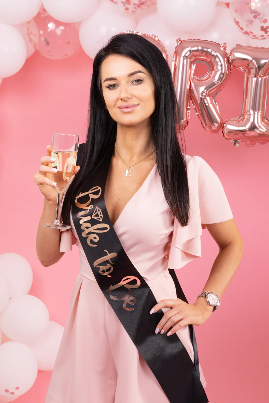 Olkanauha Bride to be musta-ruusukulta - Image 3