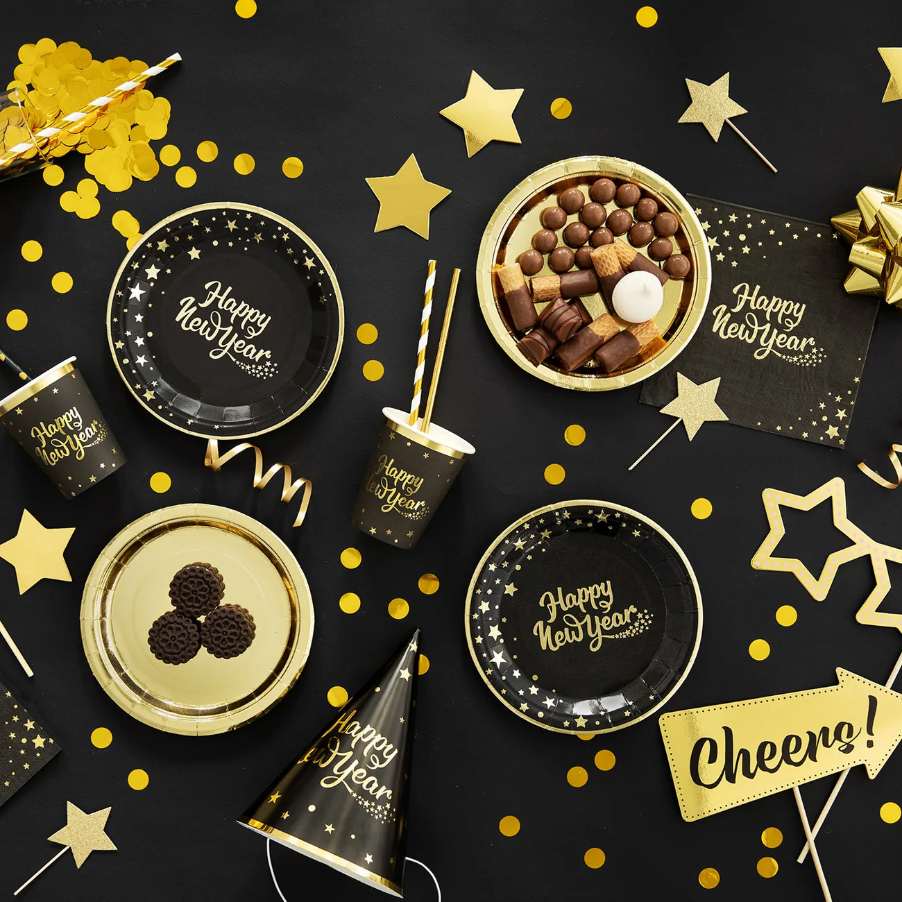 Lautasliinat Happy New Year 10kpl - Image 4