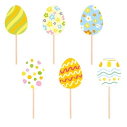 Koristetikut pääsiäismunat 6kpl