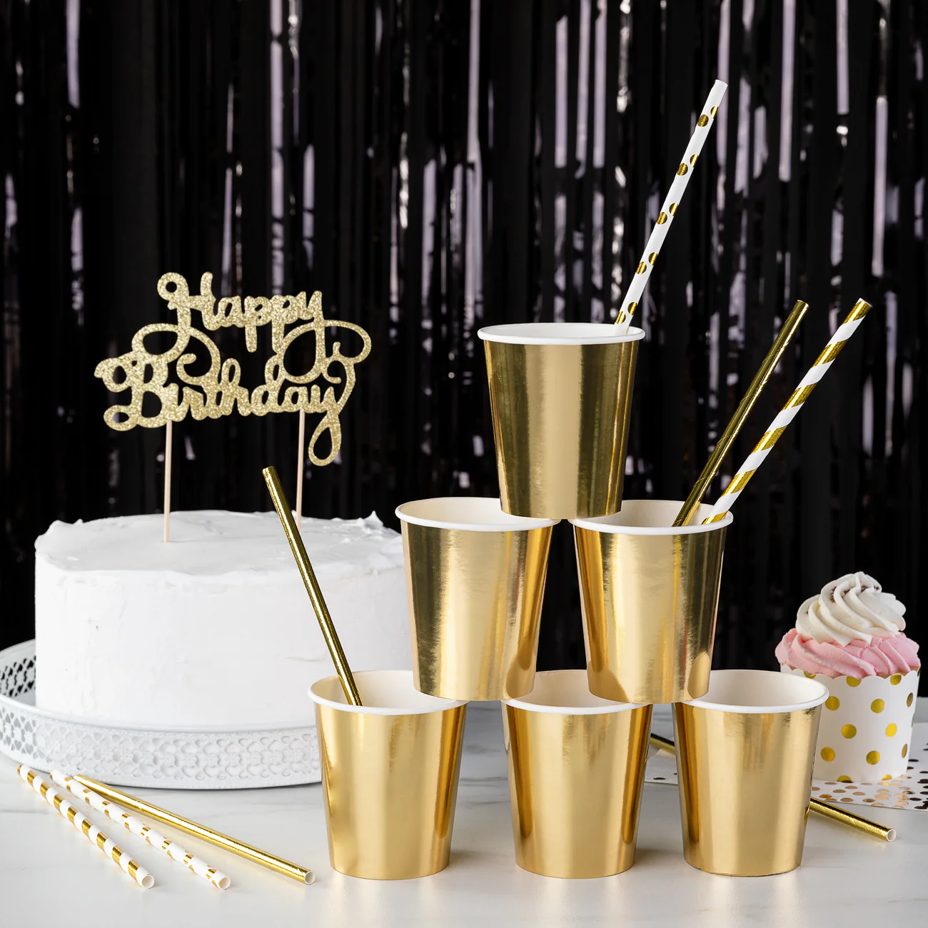 Paperipillit kultaraita 10kpl - Image 3