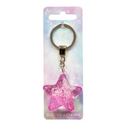 Avaimenperä glitter tähti Love You