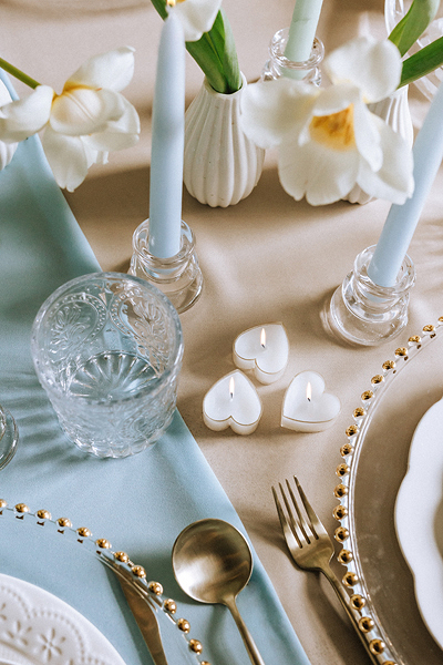 Sydänkynttilä valkoinen 10kpl pkt - Image 2