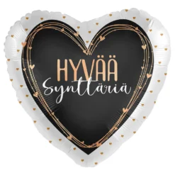 Foliopallo sydän, hyvää synttäriä