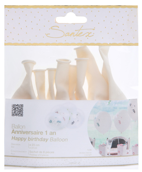 Ilmapallot Teddy happy birthday 8kpl - Image 2