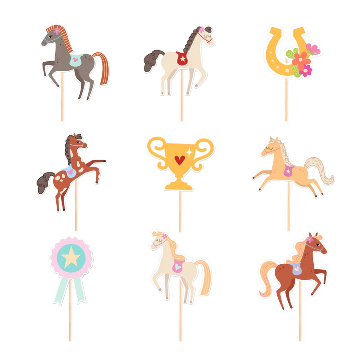 Hevonen -koristetikut 9kpl