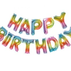 Happy Birthday Ilmapallobanneri -rainbow