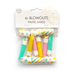 Puhalluspillit pastelli 6kpl