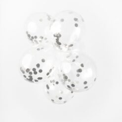 Ilmapallot silver confetti 6kpl