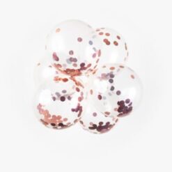 Ilmapallot rose gold confetti 6kpl