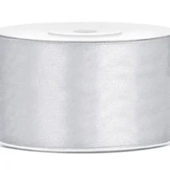 Satiininauha 38mm / 25m hopea