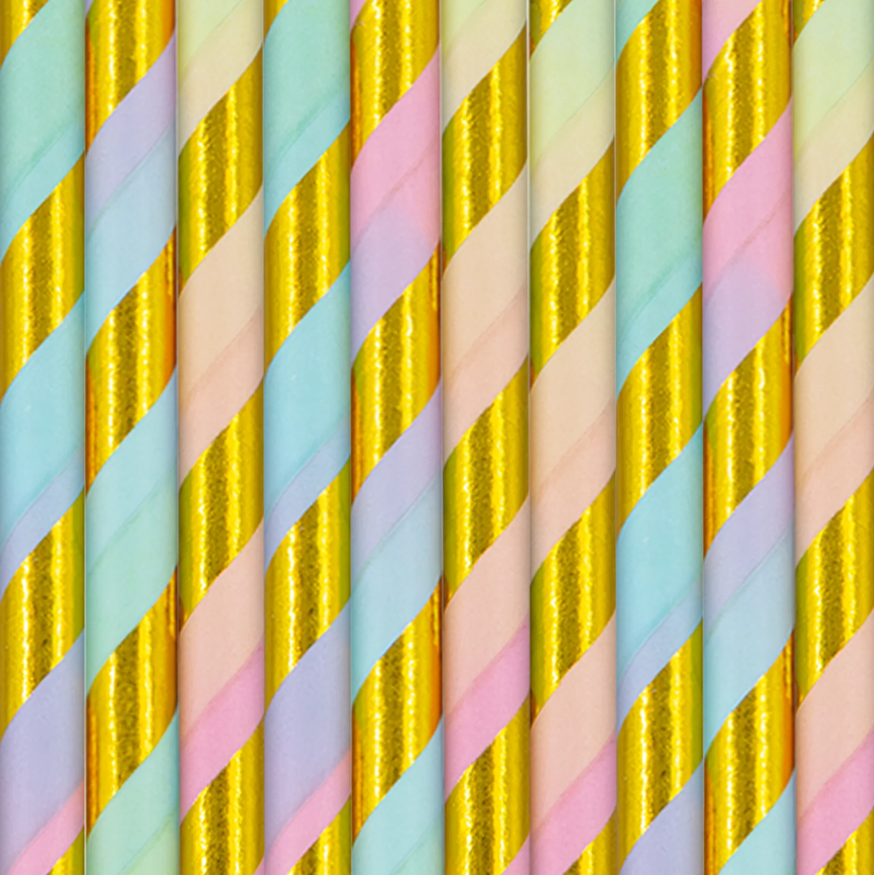 Paperipillit, pastelli-kultaraita 10kpl