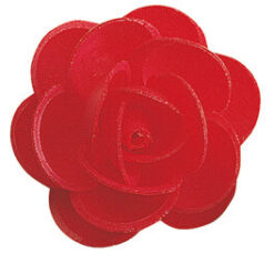 Yksittäinen vohveliruusu punainen 4,5cm