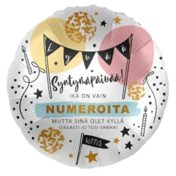 Foliopallo, ikä on vain numeroita n.38cm