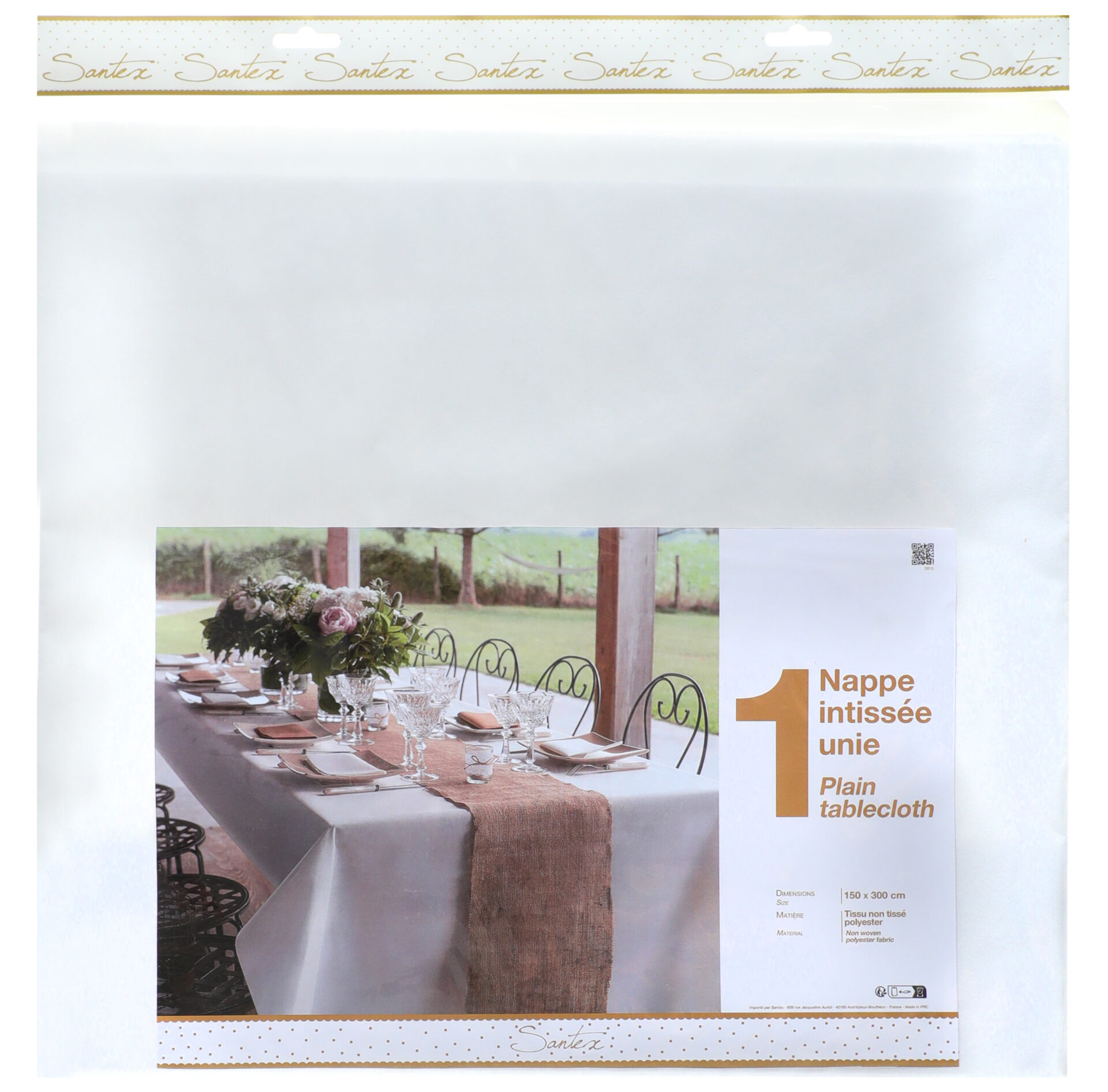 Pöytäliina, valkoinen 150 x 300 cm - Image 3