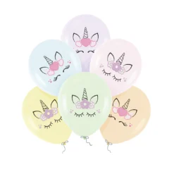 Ilmapallot, Yksisarvinen pastellinsävyt 6kpl