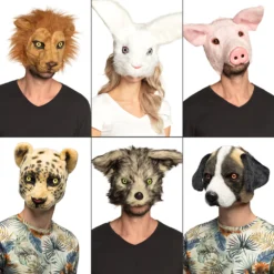 Tekoturkis-eläinmaski lajitelma