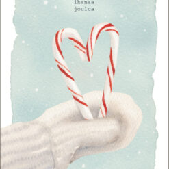 Polkakarkit-joulukortti