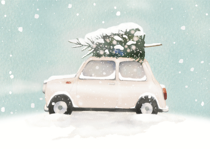 Kuusi minin katolla-2-os joulukortti