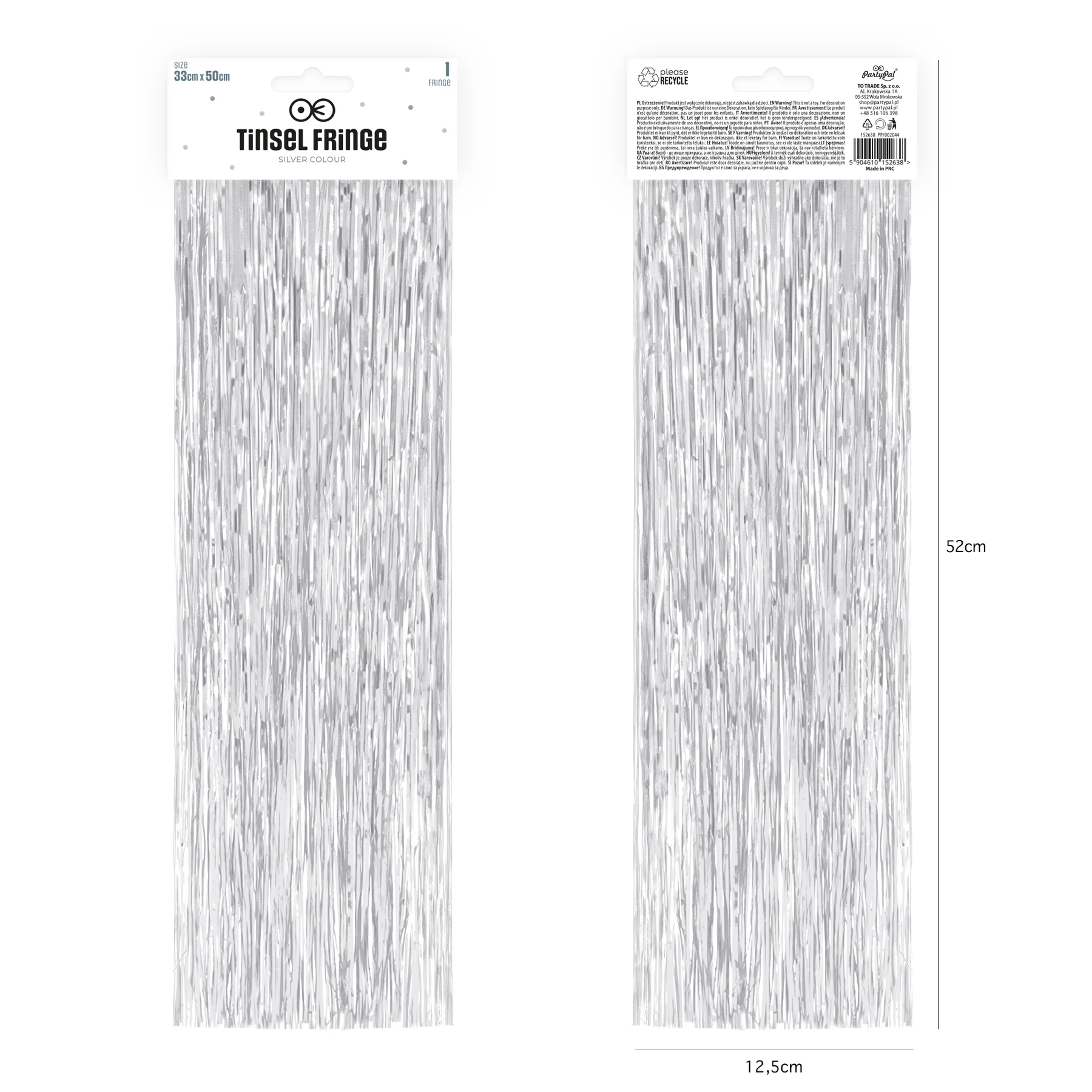 Joulukuusen koristenauha -hopea