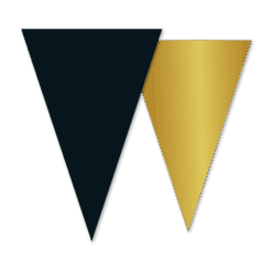 Viirinauha musta-kultainen 10m