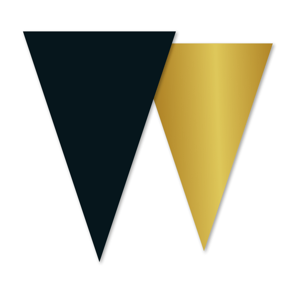 Viirinauha musta-kultainen 10m