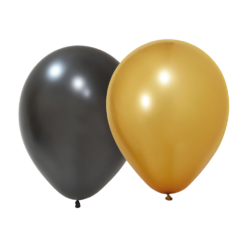 Ilmapallot musta-kulta 6kpl