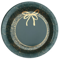 Isot lautaset, kultarusetti 10kpl vihreä