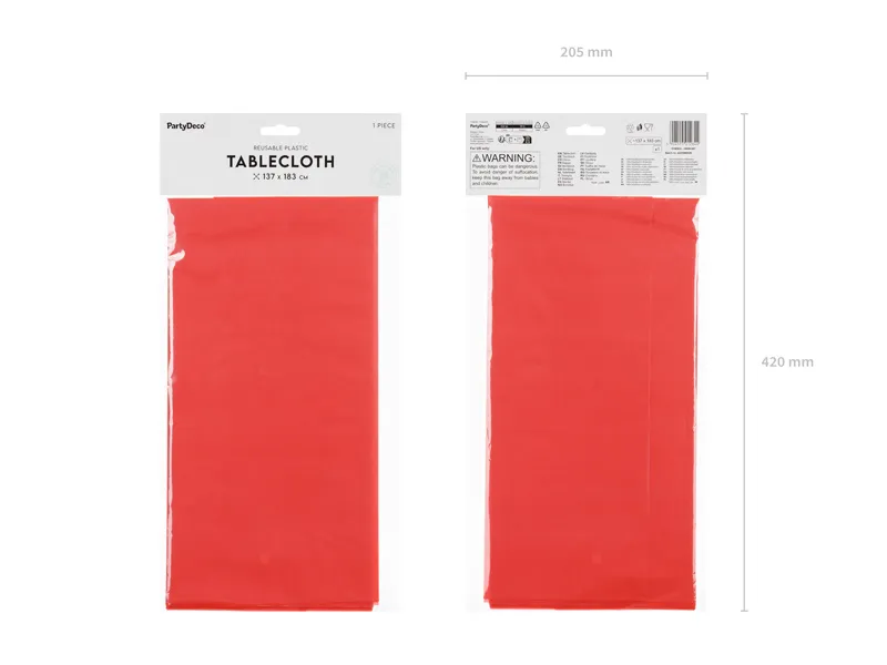 Pöytäliina, punainen 137x183cm - Image 3