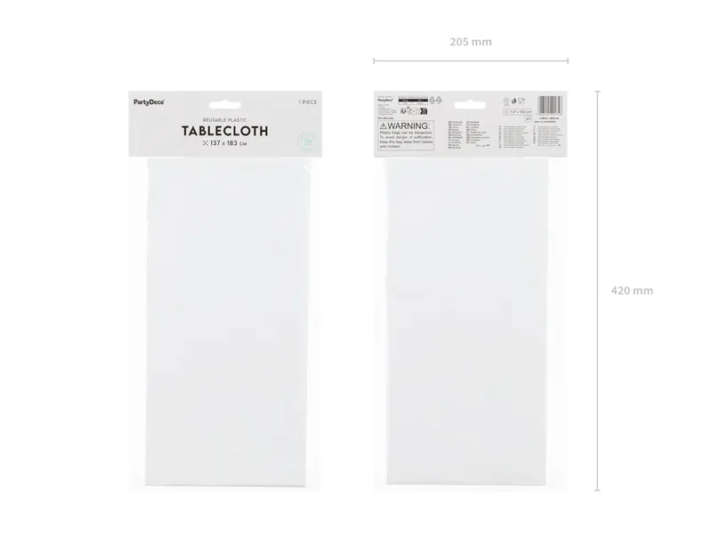 Pöytäliina, valkoinen 137x183cm - Image 3