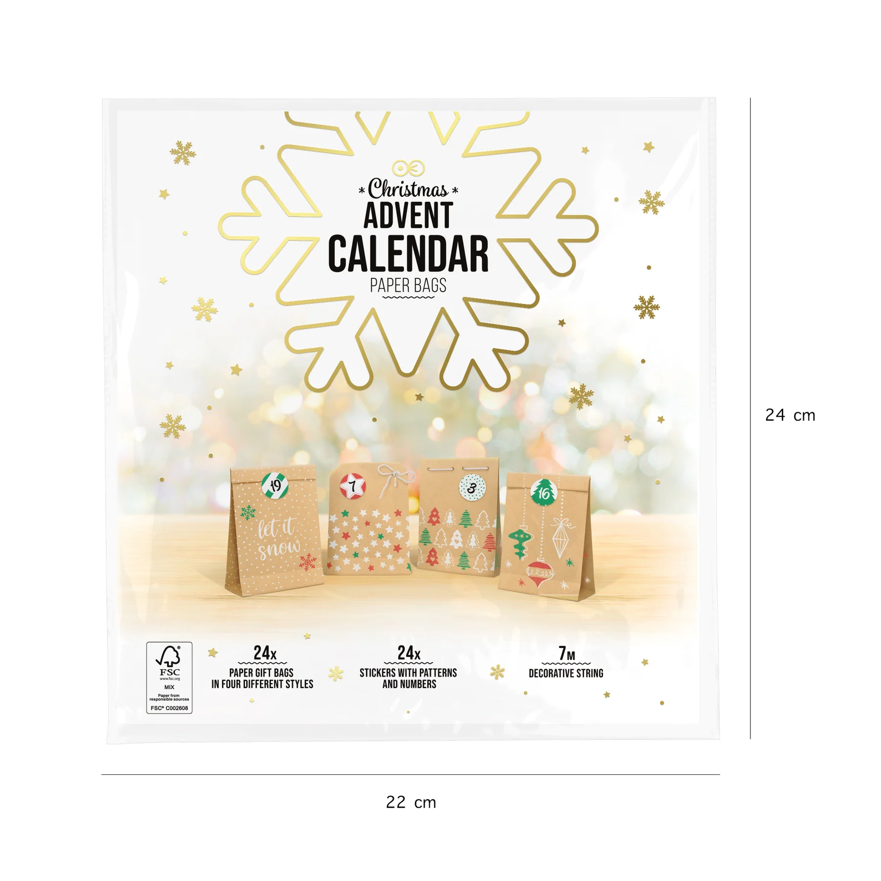 Adventtikalenteri DIY-paperipussit 24 kpl - Image 2