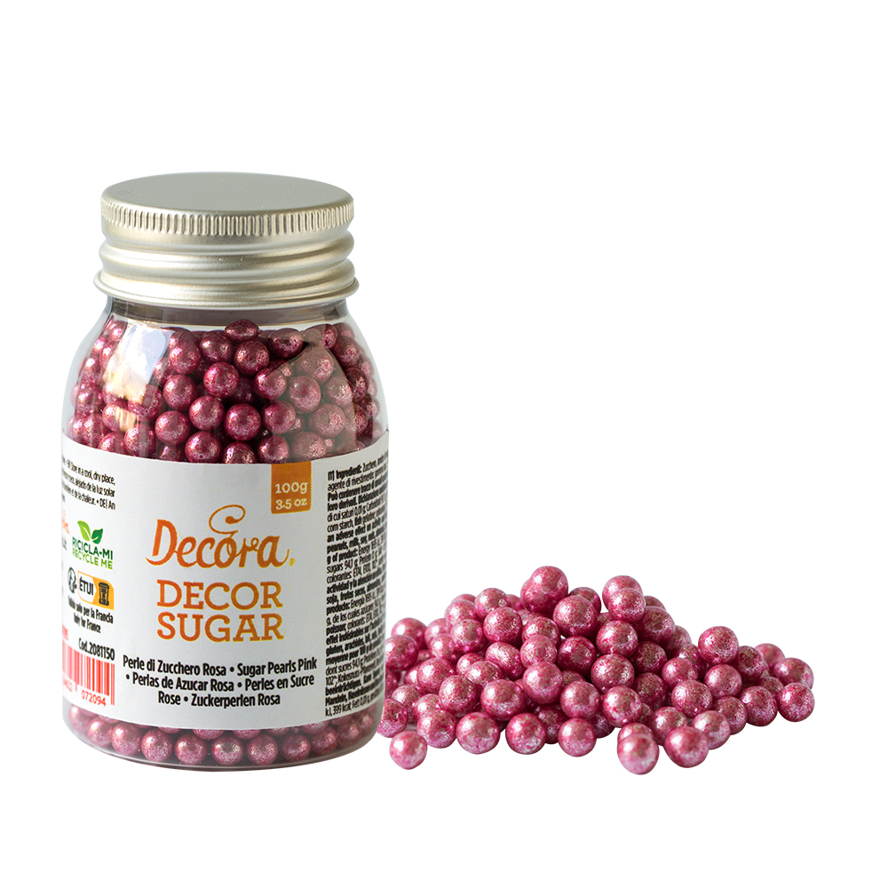 Decora sokerihelmi pinkki 100g
