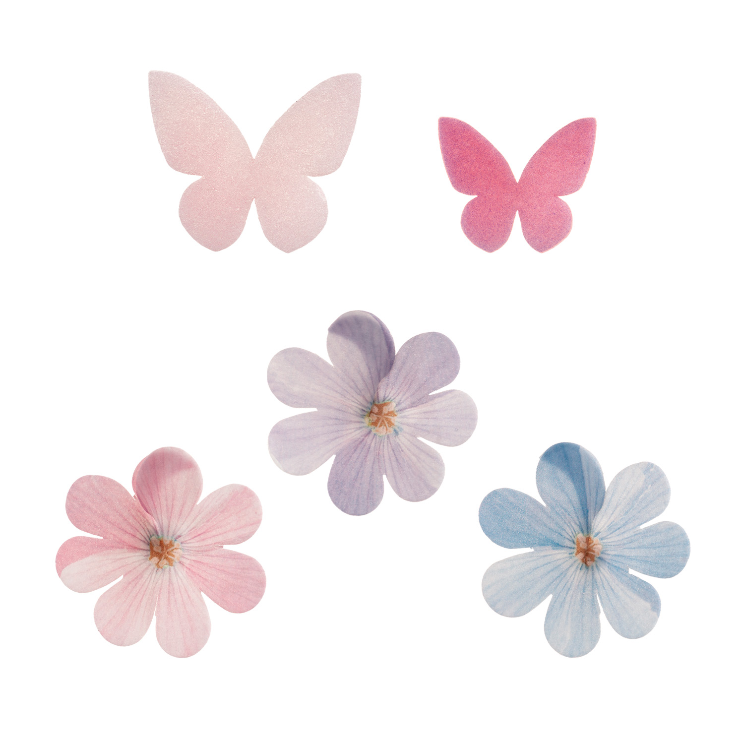 Vohveli perhoset ja kukat pastelli - Image 2