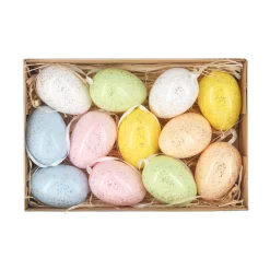 Pääsiäisen koristemunat 12kpl pastelli-kultalajitelma