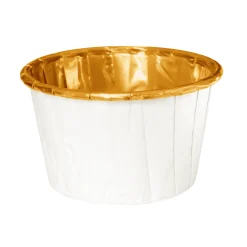 Pyöreät Foliovuoat valkoinen ja kulta 20kpl