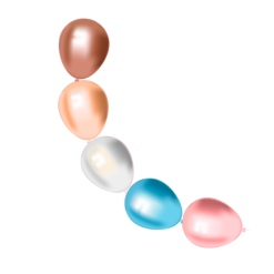 Ketjuilmapallot 5kplvärilajitelma