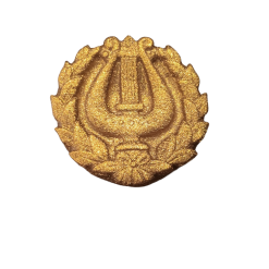 Lyyra- kultainen sokerimassa koriste